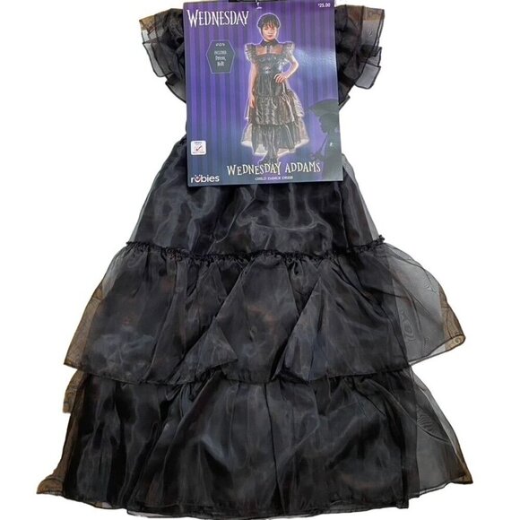 Rubies Wednesday Addams Rave'N Dress Halloween Costume Size Various - Picture 2 of 9